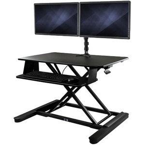 StarTech Dual Monitor Adjustable Sit Stand Desk Converter Black BNDSTSLGDUAL