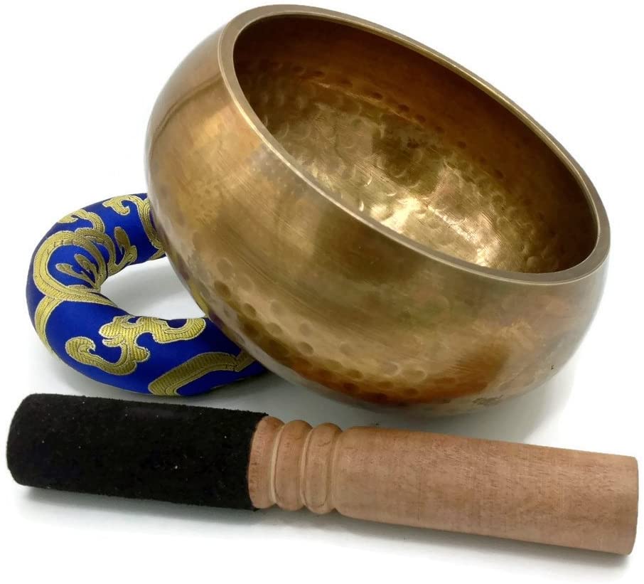 100% Authentic Handmade with Seven Metals by Healing Lama 4334201490 5.25 Inches Meditation Grade Hand Hammered Tibetan Singing Bowl